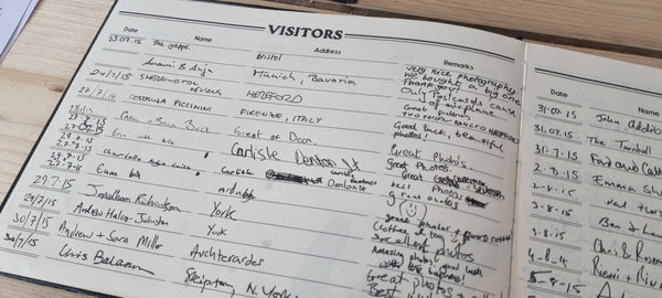 Applecross Photographic Gallery Visitors Book. Jack Marris has been welcoming visitors through our doors since 2015.