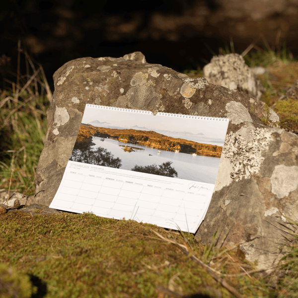 Applecross Gallery - The Photographed By Jack Marris Scottish Panoramic Landscape 2026 Wall Calendar. September features Poll Creadha, Applecross.