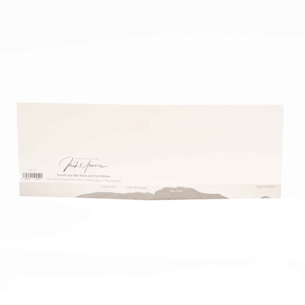 Applecross Gallery - Photography By Jack Marris Greeting Card, Ben Nevis from above Gaul, Photographed by Jack Marris Greeting Card, Ben Nevis from above Gaul, Photographed by Jack Marris
