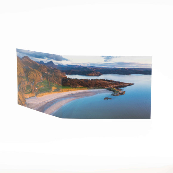 Applecross Gallery - Photography By Jack Marris Greeting Card, Gairloch Beach and the Torridon Hills, Photographed by Jack Marris Greeting Card, Gairloch Beach and the Torridon Hills, Photographed by Jack Marris