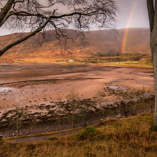 Applecross Gallery - Photography By Jack Marris Greeting Card Greeting Card, Applecross Bay Rainbow, Photographed By Jack Marris Greeting Card, Applecross Bay Rainbow, Photographed By Jack Marris