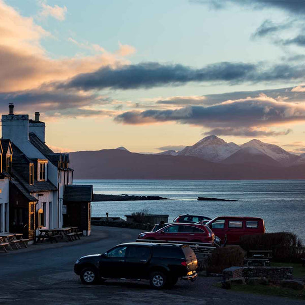 Applecross Gallery - Photography By Jack Marris Greeting Card Greeting Card, Applecross Inn at Sunset, Photographed By Jack Marris Greeting Card, Applecross Inn at Sunset, Photographed By Jack Marris