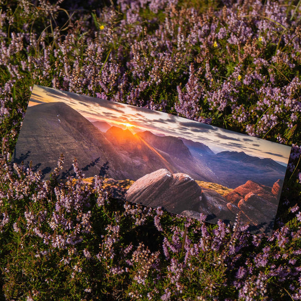 Applecross Gallery - Photography By Jack Marris Greeting Card Greeting Card, Beinn Alligin Sunrise, Photographed By Jack Marris Greeting Card, Sunrise on Beinn Alligin - Photographed By Jack Marris