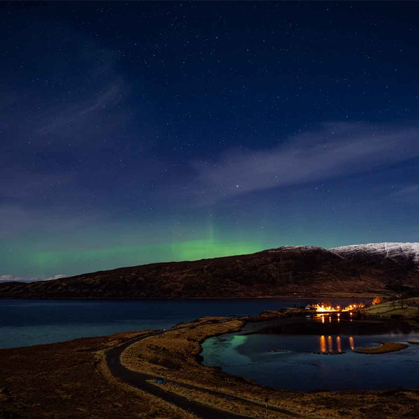 Applecross Gallery - Photography By Jack Marris Greeting Card Greeting Card, Burns Night Aurora, Photographed By Jack Marris Greeting Card, Burns Night Aurora, Photographed By Jack Marris