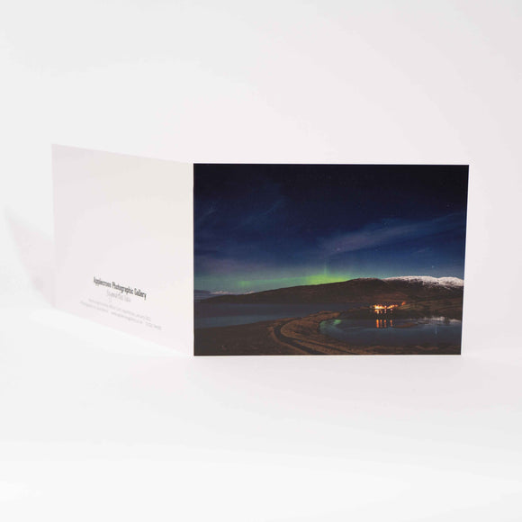 Applecross Gallery - Photography By Jack Marris Greeting Card Greeting Card, Burns Night Aurora, Photographed By Jack Marris Greeting Card, Burns Night Aurora, Photographed By Jack Marris