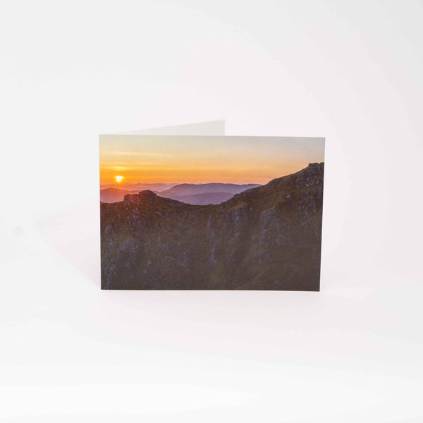 Applecross Gallery - Photography By Jack Marris Greeting Card Greeting Card, Silhouette of the Aonach Eagach and Glen Coe, Photographed By Jack Marris Greeting Card, Silhouette of the Aonach Eagach and Glen Coe, Photographed By Jack Marris