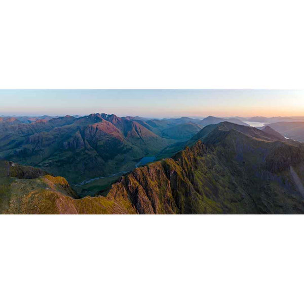 Applecross Gallery - Photography By Jack Marris Greeting Card Greeting Card, Sunset on the Aonach Eagach, Photographed By Jack Marris Greeting Card, Sunset on the Aonach Eagach, Photographed By Jack Marris