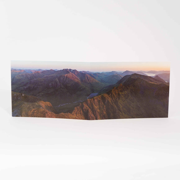 Applecross Gallery - Photography By Jack Marris Greeting Card Greeting Card, Sunset on the Aonach Eagach, Photographed By Jack Marris Greeting Card, Sunset on the Aonach Eagach, Photographed By Jack Marris