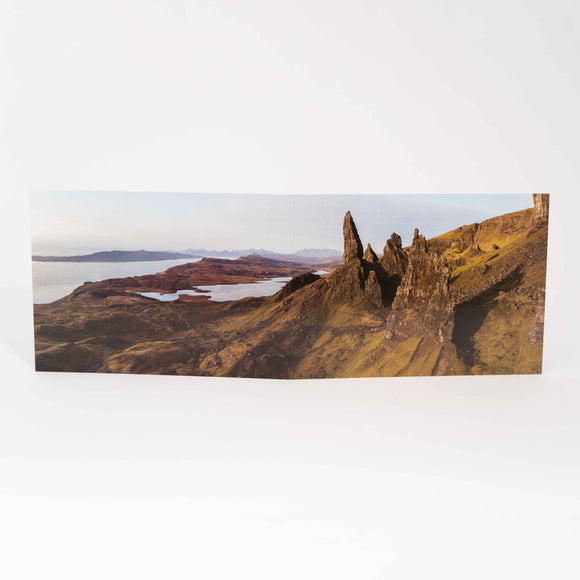 Applecross Gallery - Photography By Jack Marris Greeting Card Greeting Card, The Old Man of Storr and the Cuillin Hills, Photographed By Jack Marris Greeting Card, The Old Man of Storr and the Cuillin Hills, Photographed By Jack Marris