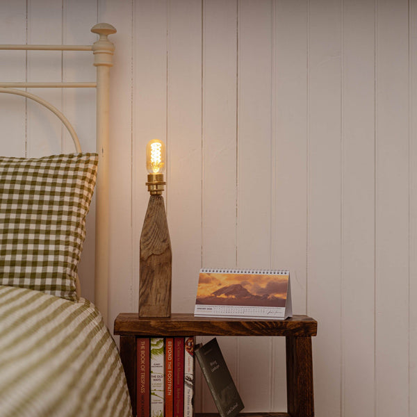 Applecross Gallery - Photography By Jack Marris Lamp 003 Rustic Larch Wood Table Lamp Rustic Wooden Table or Desk Lamp - Unique Interior Design & Home Décor