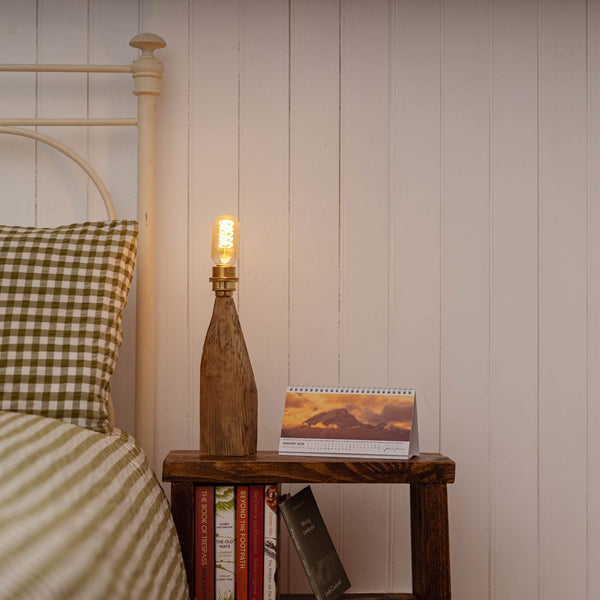 Applecross Gallery - Photography By Jack Marris Lamp 007 Rustic Larch Wood Table Lamp Rustic Wooden Table or Desk Lamp - Unique Interior Design & Home Décor