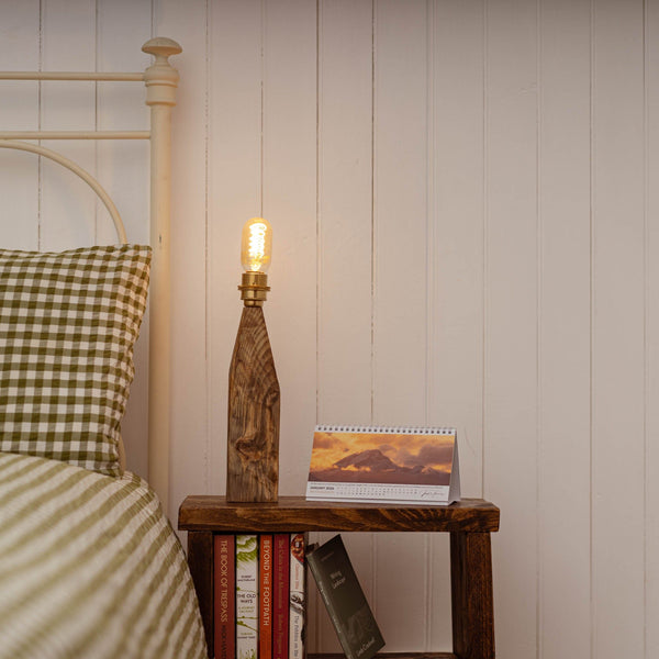 Applecross Gallery - Photography By Jack Marris Lamp 008 Rustic Larch Wood Table Lamp Rustic Wooden Table or Desk Lamp - Unique Interior Design & Home Décor