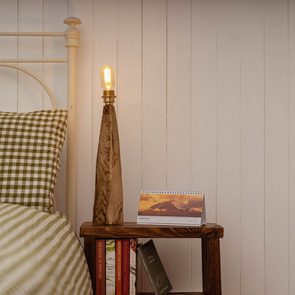 Applecross Gallery - Photography By Jack Marris Lamp 009 Rustic Larch Wood Table Lamp Rustic Wooden Table or Desk Lamp - Unique Interior Design & Home Décor