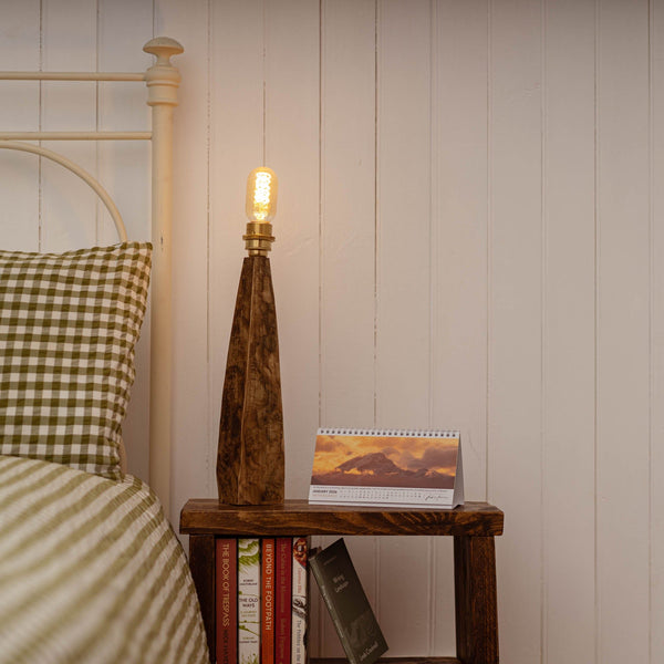 Applecross Gallery - Photography By Jack Marris Lamp 010 Rustic Larch Wood Table Lamp Rustic Wooden Table or Desk Lamp - Unique Interior Design & Home Décor