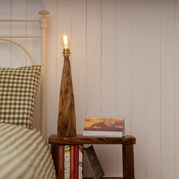 Applecross Gallery - Photography By Jack Marris Lamp 011 Rustic Larch Wood Table Lamp Rustic Wooden Table or Desk Lamp - Unique Interior Design & Home Décor