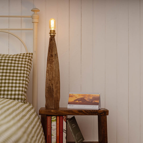 Applecross Gallery - Photography By Jack Marris Lamp 013 Rustic Larch Wood Table Lamp Rustic Wooden Table or Desk Lamp - Unique Interior Design & Home Décor