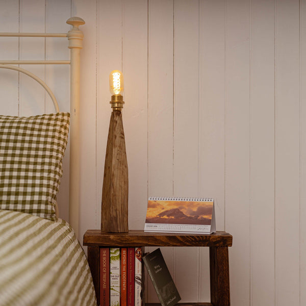Applecross Gallery - Photography By Jack Marris Lamp 019 Rustic Larch Wood Table Lamp Rustic Wooden Table or Desk Lamp - Unique Interior Design & Home Décor