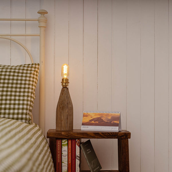 Applecross Gallery - Photography By Jack Marris Lamp 022 Rustic Larch Wood Table Lamp Rustic Wooden Table or Desk Lamp - Unique Interior Design & Home Décor