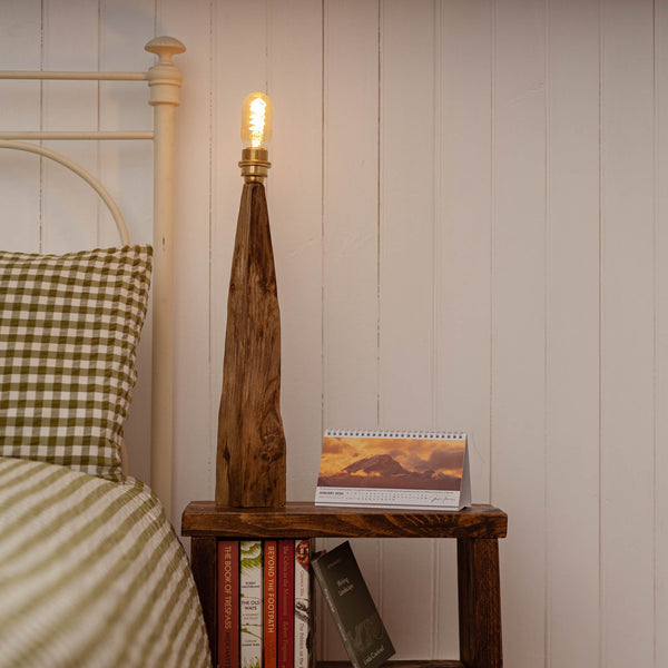 Applecross Gallery - Photography By Jack Marris Lamp 023 Rustic Larch Wood Table Lamp Rustic Wooden Table or Desk Lamp - Unique Interior Design & Home Décor