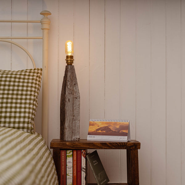 Applecross Gallery - Photography By Jack Marris Lamp 024 Rustic Larch Wood Table Lamp Rustic Wooden Table or Desk Lamp - Unique Interior Design & Home Décor