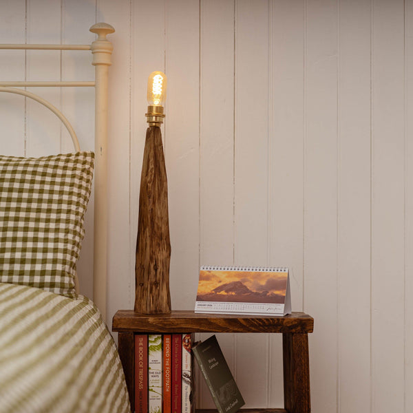 Applecross Gallery - Photography By Jack Marris Lamp 025 Rustic Larch Wood Table Lamp Rustic Wooden Table or Desk Lamp - Unique Interior Design & Home Décor