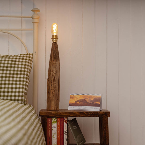 Applecross Gallery - Photography By Jack Marris Lamp 028 Rustic Larch Wood Table Lamp Rustic Wooden Table or Desk Lamp - Unique Interior Design & Home Décor