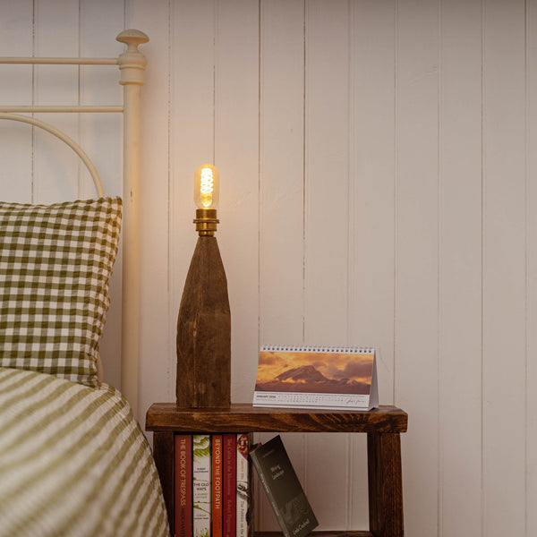 Applecross Gallery - Photography By Jack Marris Lamp 029 Rustic Larch Wood Table Lamp Rustic Wooden Table or Desk Lamp - Unique Interior Design & Home Décor