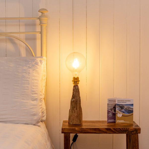 Applecross Gallery - Photography By Jack Marris Lamp 053 Rustic Larch Fairy Table Lamp Rustic Wooden Table or Desk Lamp - Unique Interior Design & Home Décor