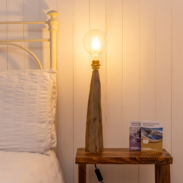 Applecross Gallery - Photography By Jack Marris Lamp 065 Rustic Larch Fairy Table Lamp Rustic Wooden Table or Desk Lamp - Unique Interior Design & Home Décor