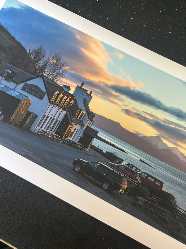 Applecross Gallery - Photography By Jack Marris Outlet Applecross Inn Sunset Photographed by Jack Marris Paper Fine Art Print 33.4x8” Outlet Applecross Inn Sunset Photographed by Jack Marris Paper Fine Art Print 33.4x8”