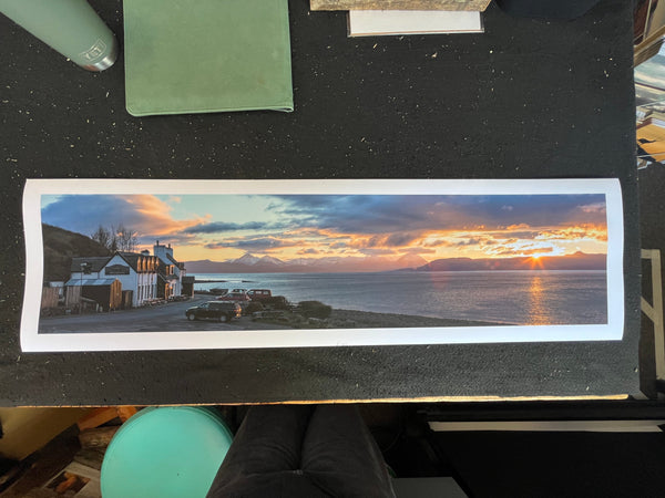 Applecross Gallery - Photography By Jack Marris Outlet Applecross Inn Sunset Photographed by Jack Marris Paper Fine Art Print 33.4x8” Outlet Applecross Inn Sunset Photographed by Jack Marris Paper Fine Art Print 33.4x8”