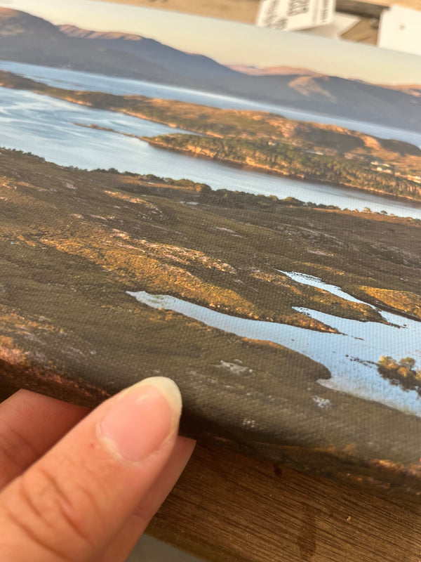 Applecross Gallery - Photography By Jack Marris Outlet Sunset over Shieldaig and the Torridon Hills Photographed by Jack Marris Canvas 22x8 inches Outlet Sunset over Shieldaig and the Torridon Hills Photographed by Jack Marris Canvas 22x8 inches