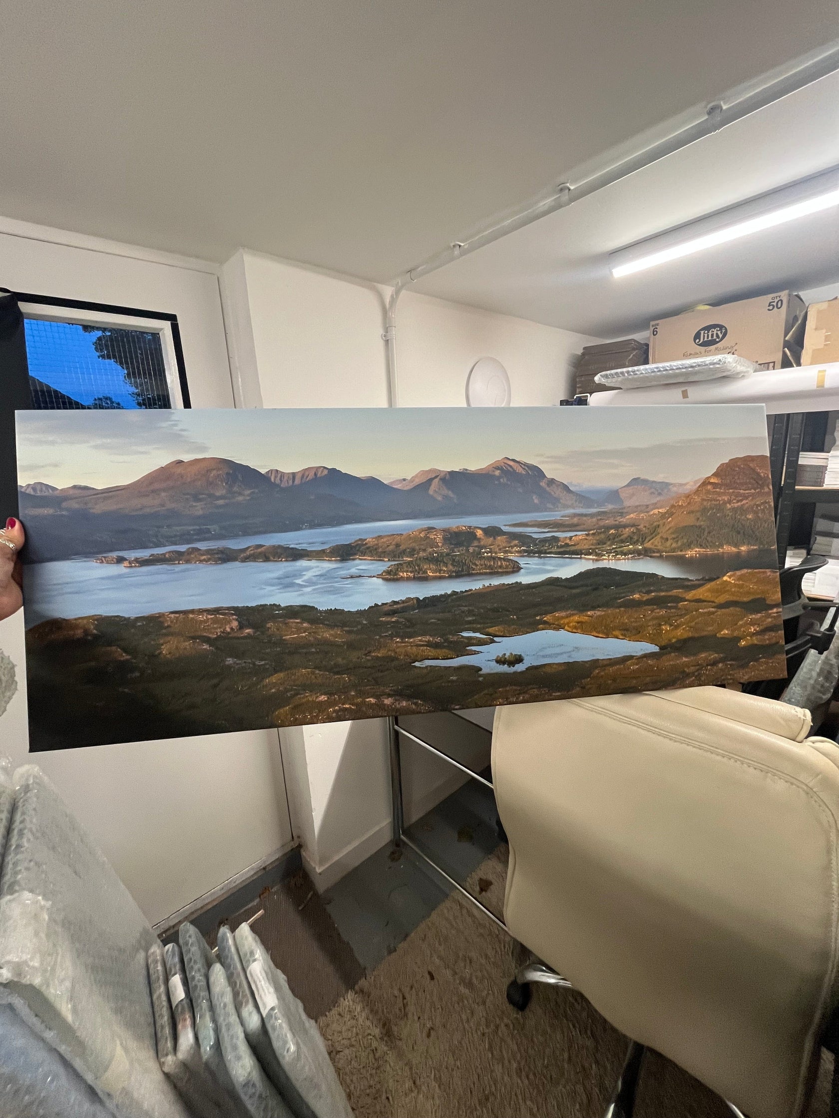 Applecross Gallery - Photography By Jack Marris Outlet Sunset over Shieldaig and the Torridon Hills Photographed by Jack Marris Canvas 40x16 inches Outlet Sunset over Shieldaig and the Torridon Hills Photographed by Jack Marris Canvas 40x16 inches
