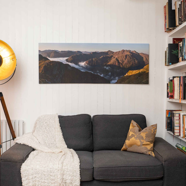 Applecross Photographic Gallery Image Large Canvas 60"x22" Cloud Inversion over Glen Coe and the Three Sisters Cloud Inversion over Glen Coe and the Three Sisters