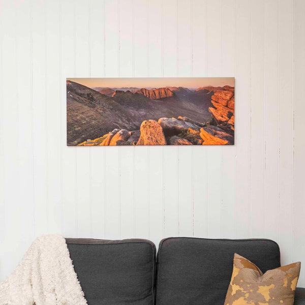 Applecross Photographic Gallery Image Medium Canvas 40"x16" Beinn Alligin Sunset