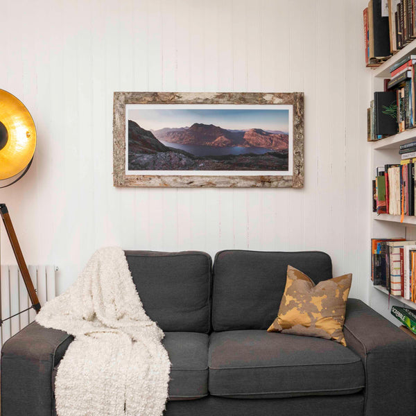 Applecross Photographic Gallery Image Medium Framed Canvas Sunset over Loch Maree and Siloch Sunset over Loch Maree and Siloch