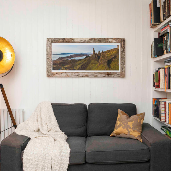 Applecross Photographic Gallery Image Medium Framed Canvas The Old Man of Storr and the Cuillin Hills The Old Man of Storr and the Cuillin Hills