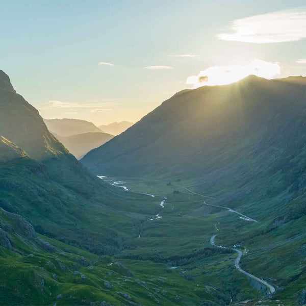 Applecross Photographic Gallery Image Medium Print 33.5"x13" Glen Coe & The Meeting of Three Waters, Photographed By Jack Marris Glen Coe & The Meeting of Three Waters, Photographed By Jack Marris