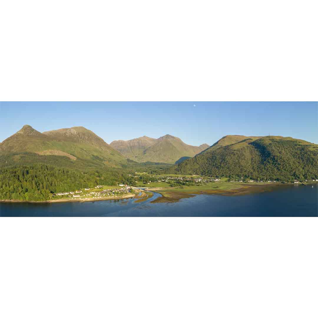 Applecross Photographic Gallery Image Mounted Print Glencoe Village and Loch Leven, Photographed By Jack Marris Glencoe Village and Loch Leven, Photographed By Jack Marris