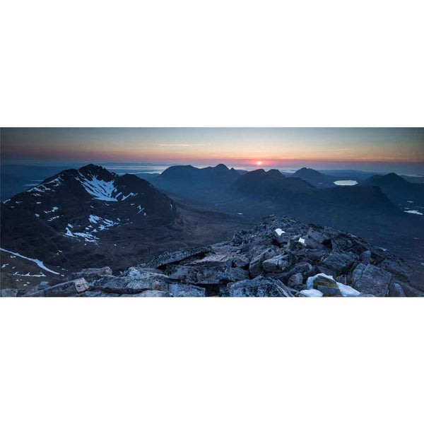 Applecross Photographic Gallery Image Mounted Print Liathach May Sunset, Photographed By Jack Marris Liathach May Sunset, Photographed By Jack Marris