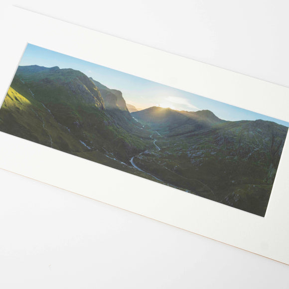 Applecross Photographic Gallery Image Mounted Print Mounted Print, Glen Coe & The Meeting of Three Waters, Photographed By Jack Marris Mounted Print, Glen Coe & The Meeting of Three Waters, Photographed By Jack Marris