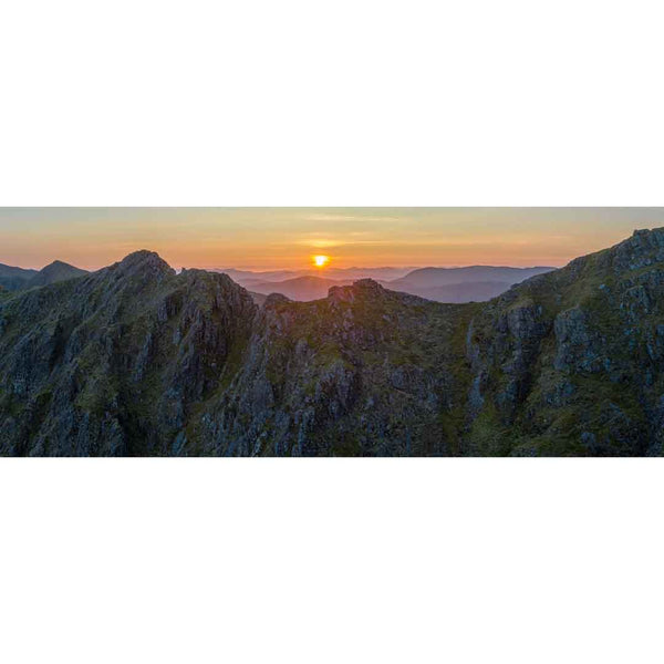 Applecross Photographic Gallery Image Mounted Print Silhouette of the Aonach Eagach and Glen Coe, Photographed By Jack Marris Silhouette of the Aonach Eagach and Glen Coe, Photographed By Jack Marris