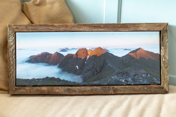 My Store Canvas / Small 22x8" / Floating Post An Teallach Sunrise, Photographed By Jack Marris